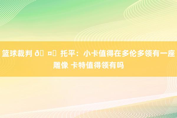 篮球裁判 🤔托平：小卡值得在多伦多领有一座雕像 卡特值得领有吗