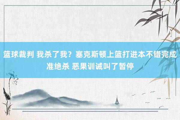 篮球裁判 我杀了我？塞克斯顿上篮打进本不错完成准绝杀 恶果训诫叫了暂停