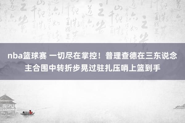 nba篮球赛 一切尽在掌控！普理查德在三东说念主合围中转折步晃过驻扎压哨上篮到手