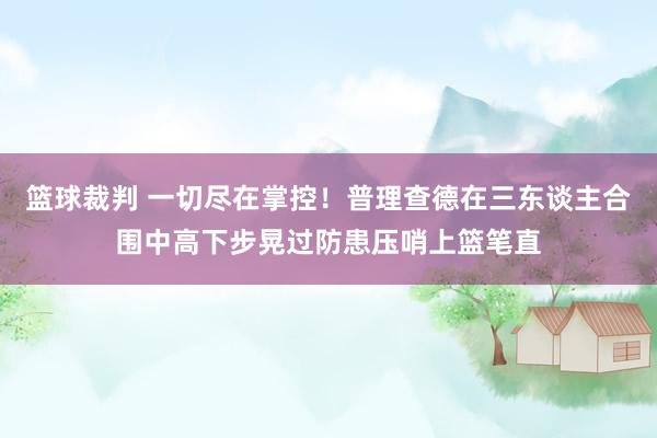 篮球裁判 一切尽在掌控！普理查德在三东谈主合围中高下步晃过防患压哨上篮笔直